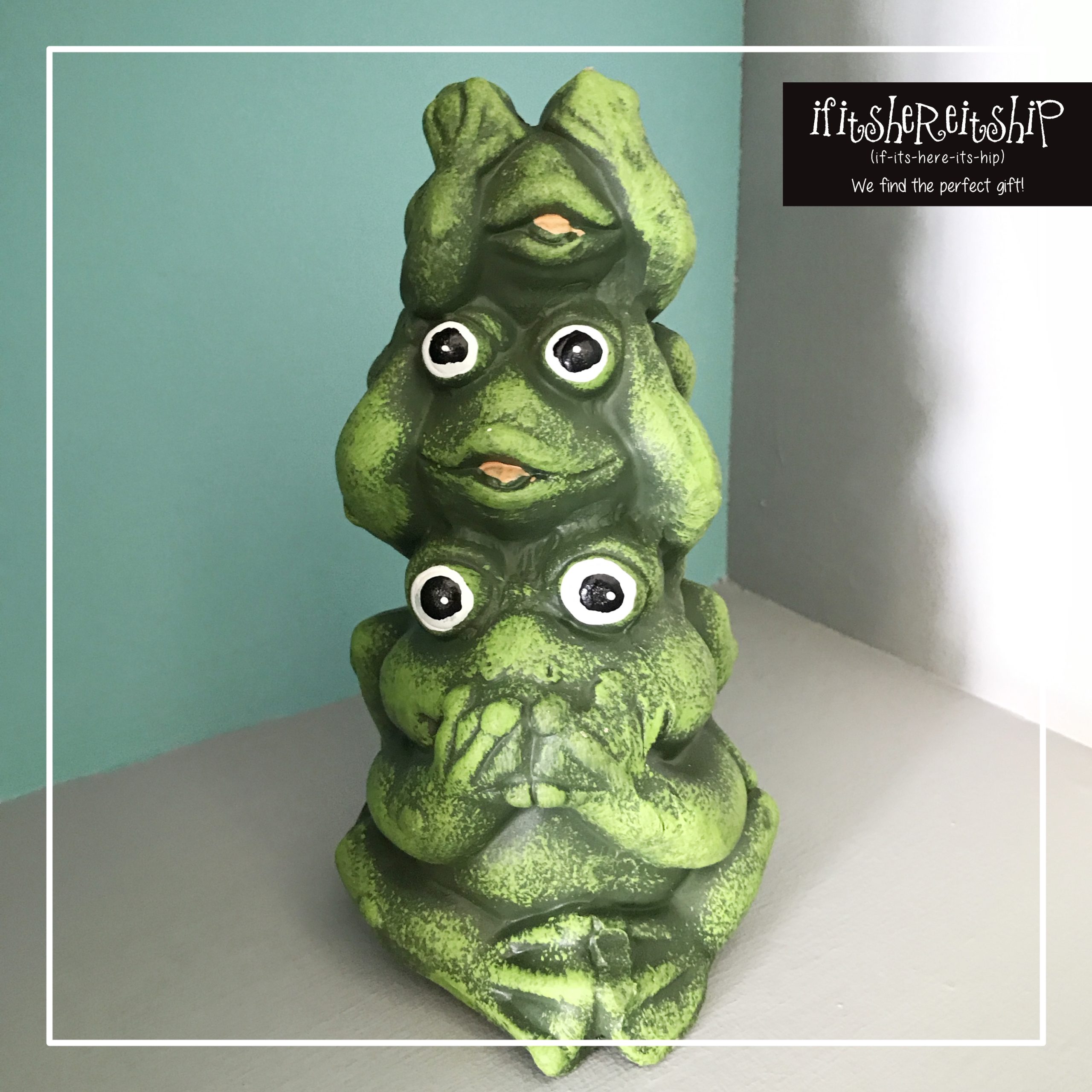 HEAR/SEE/SPEAK NO EVIL FROG TOWER