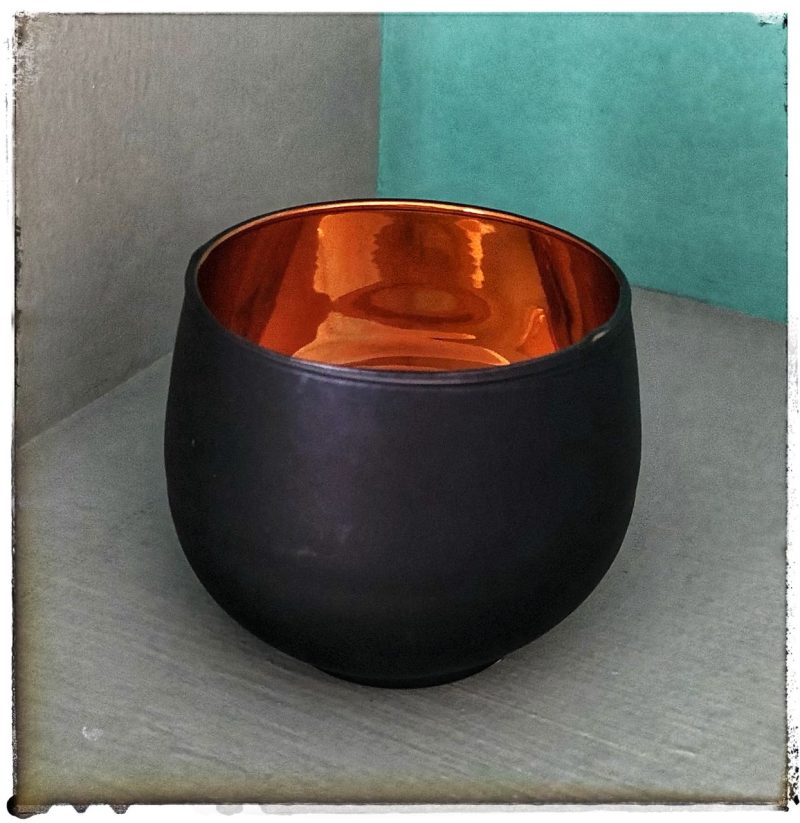 DAMASK VOTIVE BLACK/COPPER