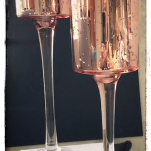 ROSE GOLD CANDLE HOLDER LRG