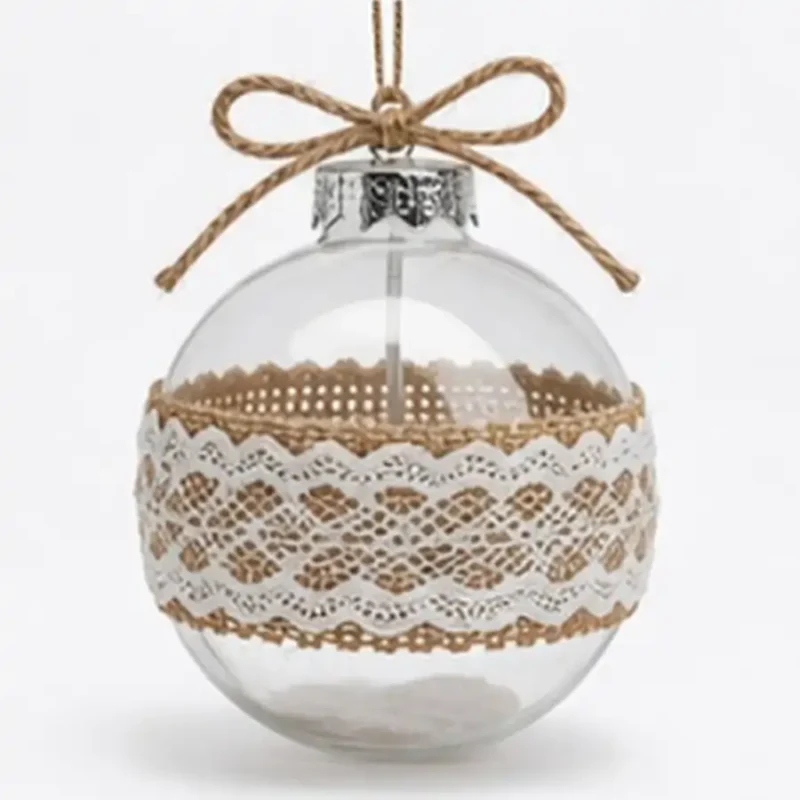 Lace & Jute Glass Baubles